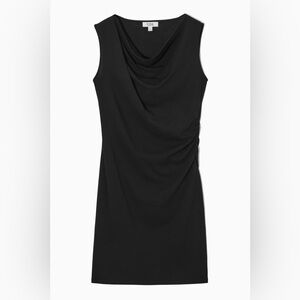 NWT COS SIZE s small DRAPED SLEEVELESS DRESS‎ mini black